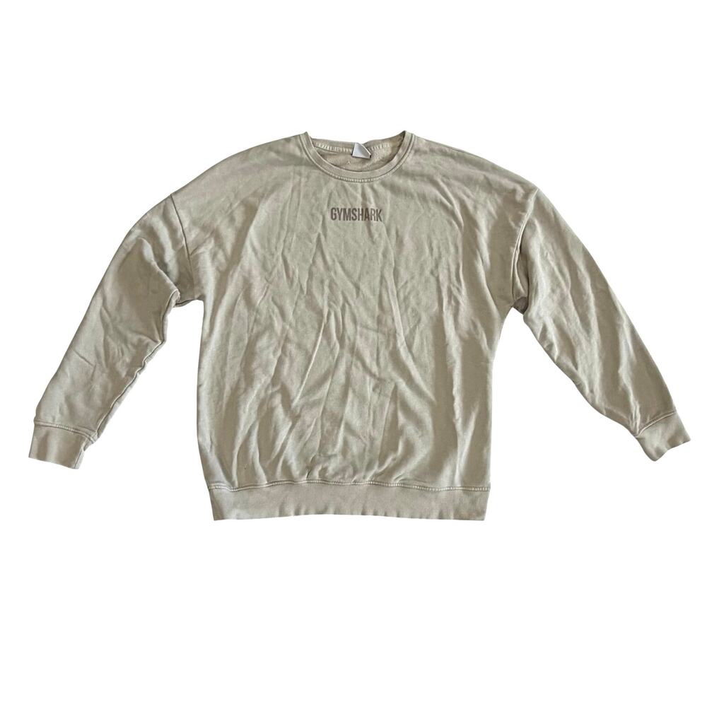 Gymshark Restore Crewneck Sweatshirt Spell Out Tan Size XXL